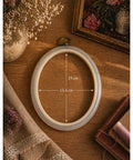 Flexible Oval Embroidery Hoop 15.4 x 19 cm, Clear, Nurge