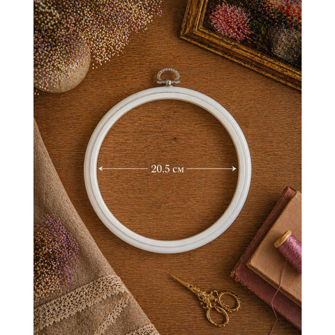 White Flexible Embroidery Hoop 20.5 cm, Nurge