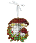 Cross Stitch Christmas Ornament Kit, Boletus Mushroom, MP Studia