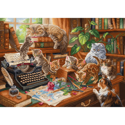 Animal Cross Stitch Kit Playful Paws