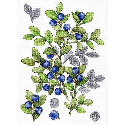 Blueberry Cross Stitch Kit, MP Studia