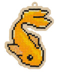 Wooden Diamond Painting Kit with Goldfish Design