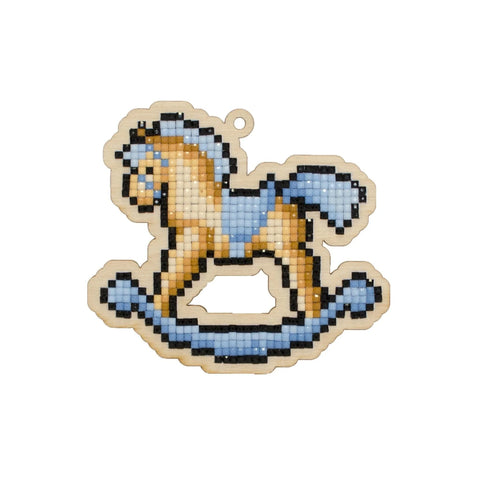 Wooden Rocking Horse Diamond Painting Kit