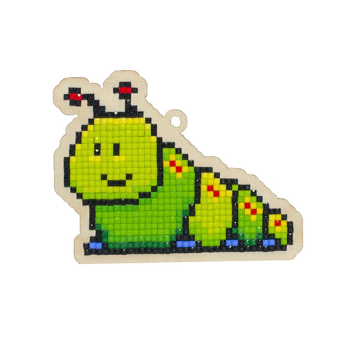 Wooden Caterpillar Diamond Painting Kit