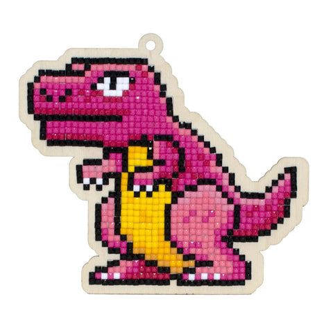 T-Rex Dinosaur Diamond Painting Wooden Mosaic Kit