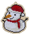 Wooden Snowman Diamond Painting Kit