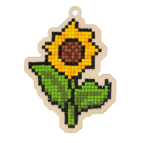 Wooden Sunflower Diamond Painting Kit