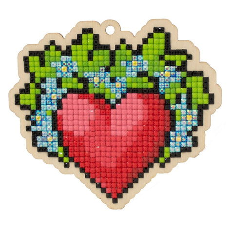 Wooden Heart Diamond Painting Kit