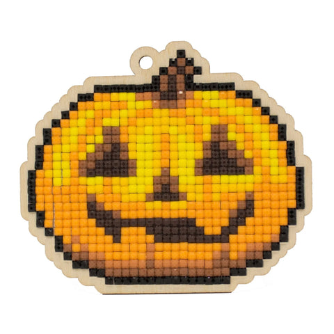 Wooden Pumpkin Diamond Painting Kit