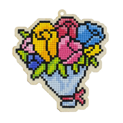 Wooden Diamond Painting Kit Festive Bouquet