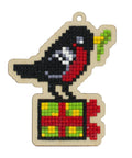 Wooden Diamond Painting Kit Christmas Bullfinch