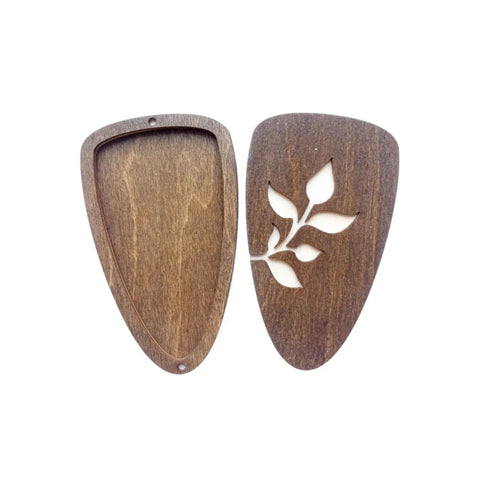 Wooden Scissors Case Branch Pattern by Wizardi
