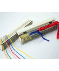 Wooden Embroidery Needle Organizer 60 Holes Ivory