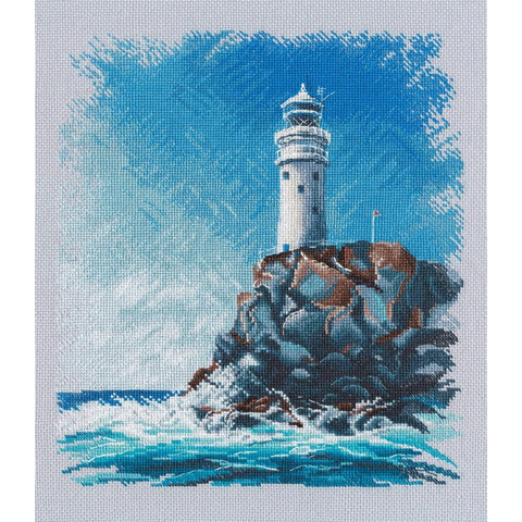 Cross Stitch Kit Lighthouse on a Cliff