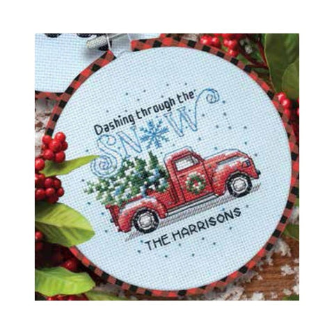 Holiday Family Truck (15.2 cm) - Cross Stitch Kit by DIMENSIONS