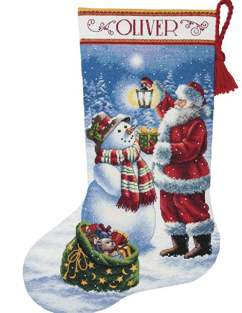 Holiday Glow Stocking (40 cm) - Cross Stitch Kit by DIMENSIONS