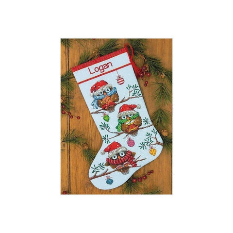 Holiday Hooties Stocking (40 cm) - Cross Stitch Kit by DIMENSIONS