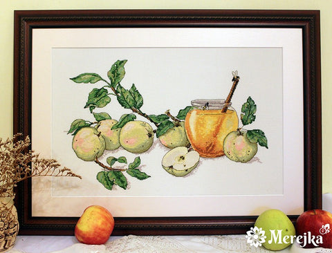 Honey Apples SK02 cross stitch kit by Merejka