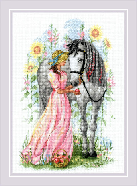 Horse Girl. Cross Stitch kit by RIOLIS Ref. no.: 2071