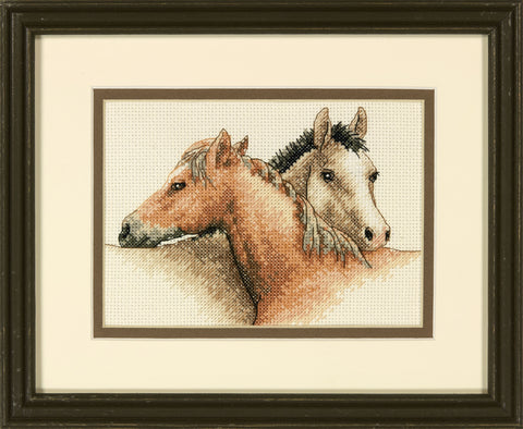 Horse Pals (18 x 13 cm) - Cross Stitch Kit by DIMENSIONS