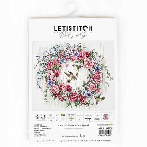 Hummingbird Wreath SLETI990 - Cross Stitch Kit