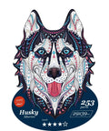 Husky siberian - unique WOODEN puzzle 253 pcs