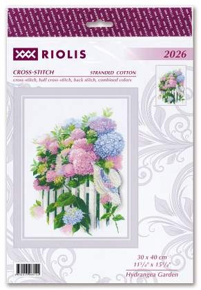 Hydrangea Garden. Cross Stitch kit by RIOLIS Ref. no.: 2026