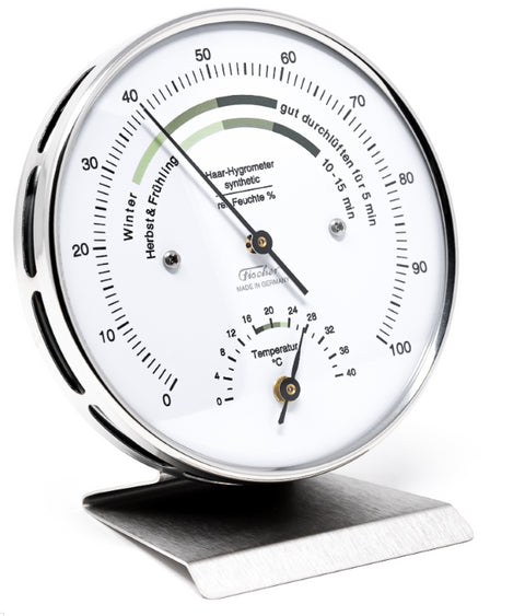 Hygrometer with thermometer and comfort scale - Fischer 122.01HT-01