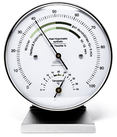 Hygrometer with thermometer and comfort scale - Fischer 122.01HT-01