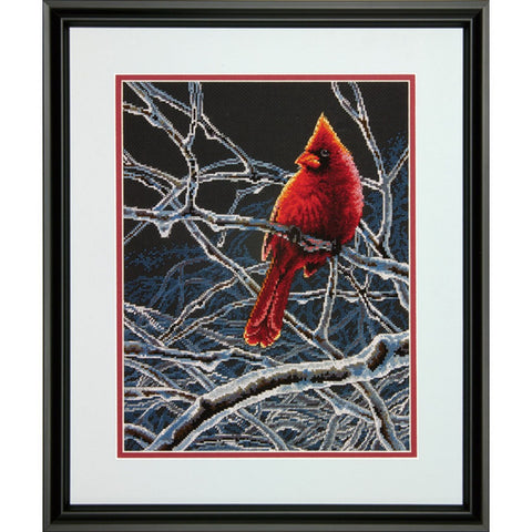 Ice Cardinal (27.9 x 35.5 cm) - Cross Stitch Kit by DIMENSIONS