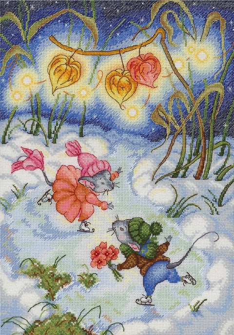 Ice Skating Waltz SNV-627 cross stitch kit by MP Studio