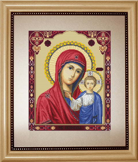 Icon of Kazan Mother of God SB446 - Cross Stitch Kit by Luca-s