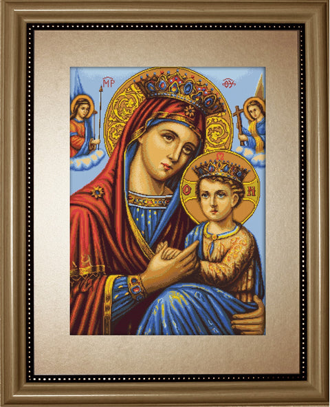 Icon of Virgin Mary SB428 - Cross Stitch Kit by Luca-s