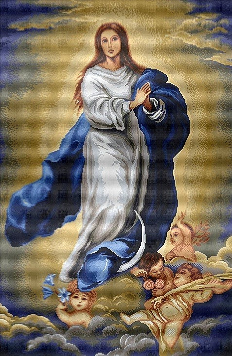 Immaculate Conception by Murillo B.E SB458 - Cross Stitch Kit by Luca-s