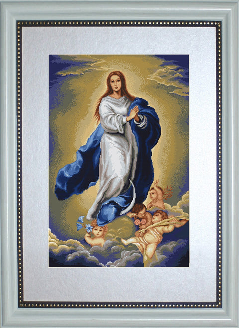 Immaculate Conception by Murillo B.E. SG458 - Cross Stitch Kit by Luca-s