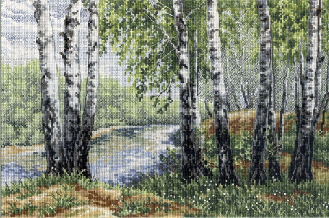 In the Birch Shadow SNV-571 cross stitch kit by MP Studio