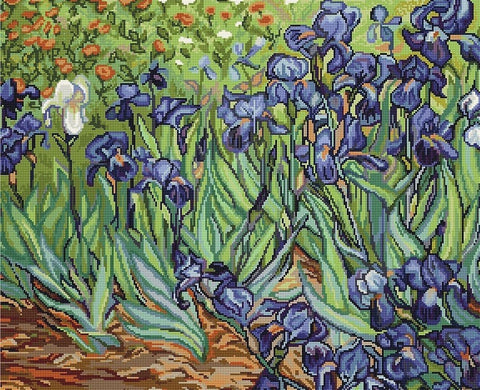 Irises, reproduction of Van Gogh SB444 - Cross Stitch Kit by Luca-s