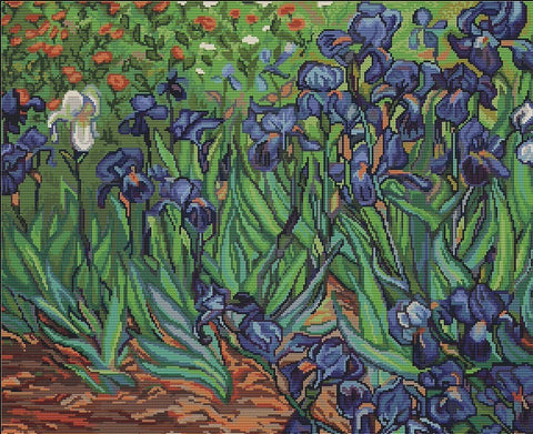 Irises, reproduction of Van Gogh SG444 - Cross Stitch Kit by Luca-s