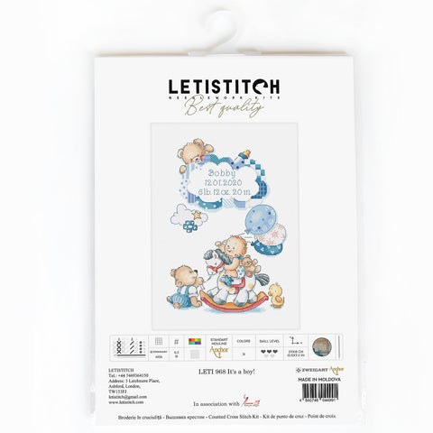 It's a boy! SLETI968 - Cross Stitch Kit