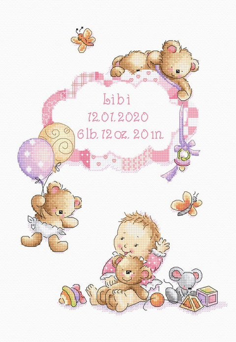 It's a girl! SLETI969 - Cross Stitch Kit