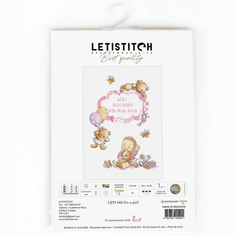 It's a girl! SLETI969 - Cross Stitch Kit