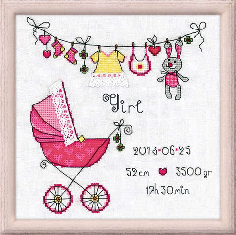 It's a Girl! - Cross Stitch Kit from RIOLIS Ref. no.:1417