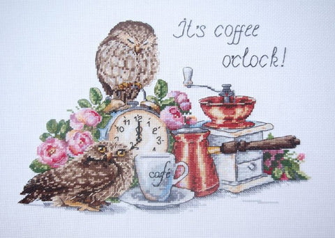 It’s coffee o'clock SK83 cross stitch kit by Merejka