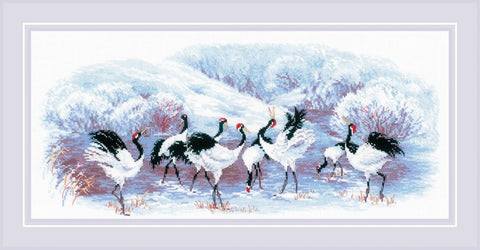 Japanese Cranes cross stitch kit by RIOLIS Ref. no.: 1806