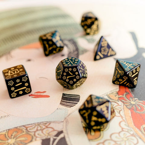 Japanese Dice Set Deep Night Firefly