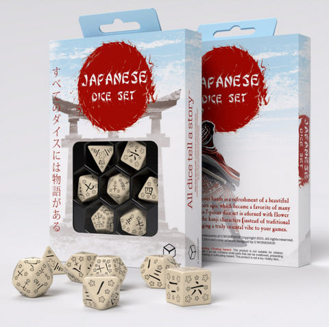 Japanese Last Words Stone Dice Set