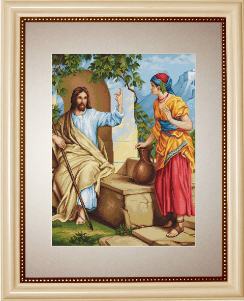 Jesus and the Samaritan Woman SG478 - Cross Stitch Kit by Luca-s