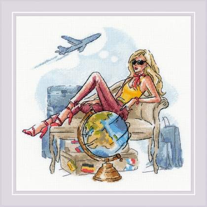 Jetset Living. Cross Stitch kit by RIOLIS Ref. no.: 2013