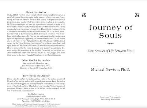 Journey of Souls book Llewellyn