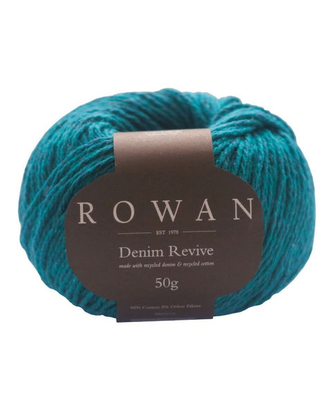 Rowan Denim Revive Jude 221 Recycled Cotton Yarn 50g 100m Denim Effect Knitting Crochet Eco Friendly